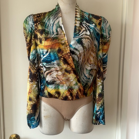 💕Marciano Multi Colour 2 Piece Silky Coordinated Outfit 42 VGUC - Picture 2 of 14